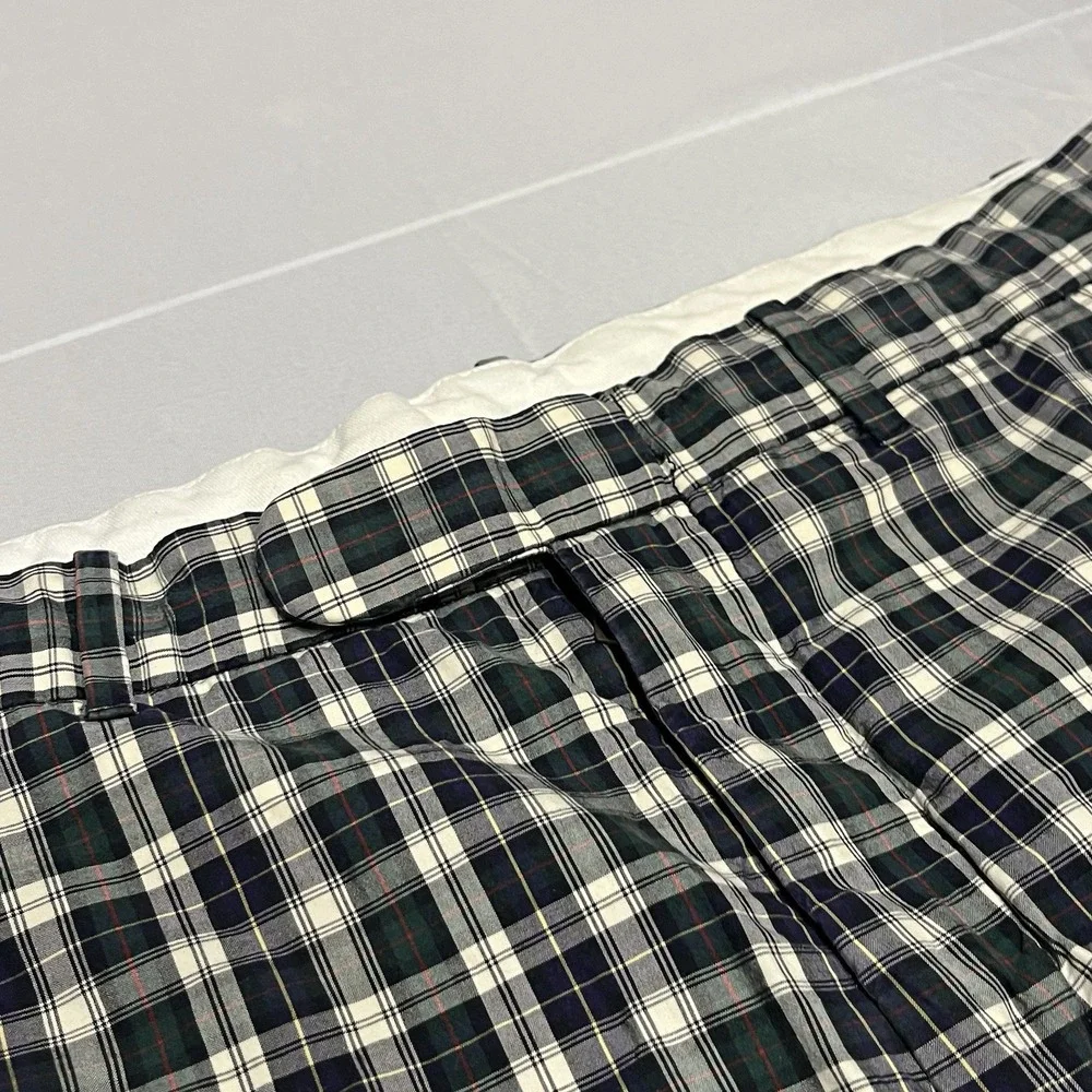 Vintage Polo Ralph Lauren Plaid Chino Shorts Men's 36 Preppy Adjustable Waist